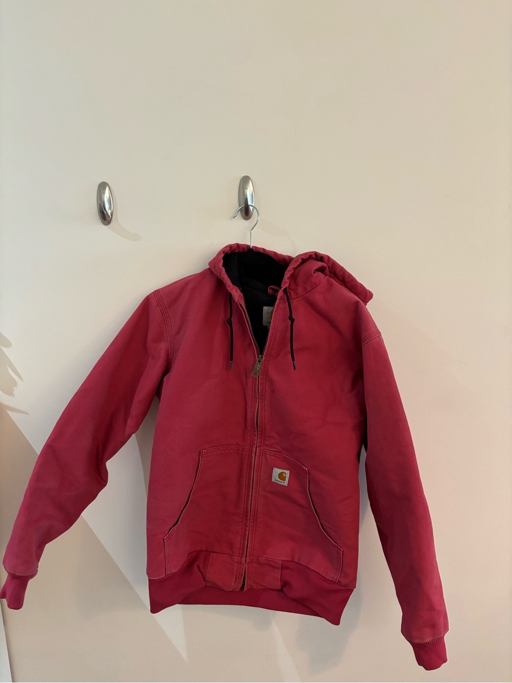 Carhartt Women’s Pink Hooded Zip-Up Work Jacket
